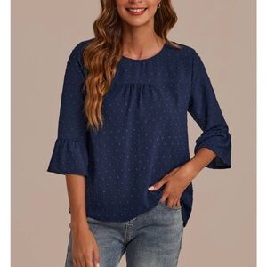 NWT Navy Blue Women's Top Size Small 4-6